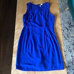 Electric Blue Sleeveless Midi Dress
